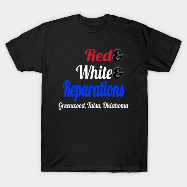 Red& White& Reparations T-Shirt by SubversiveWare